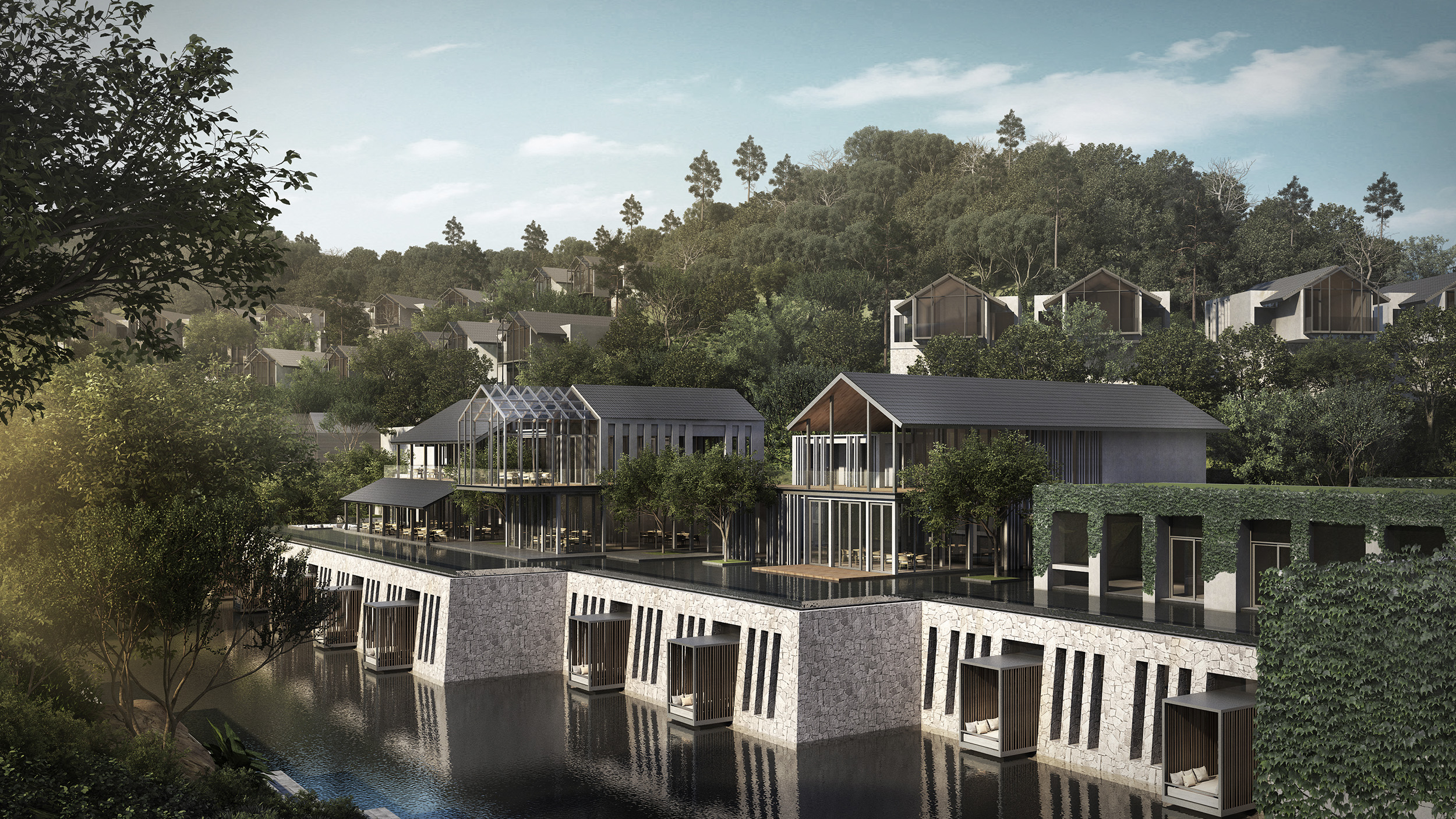 Building design, Qing Cheng resort China