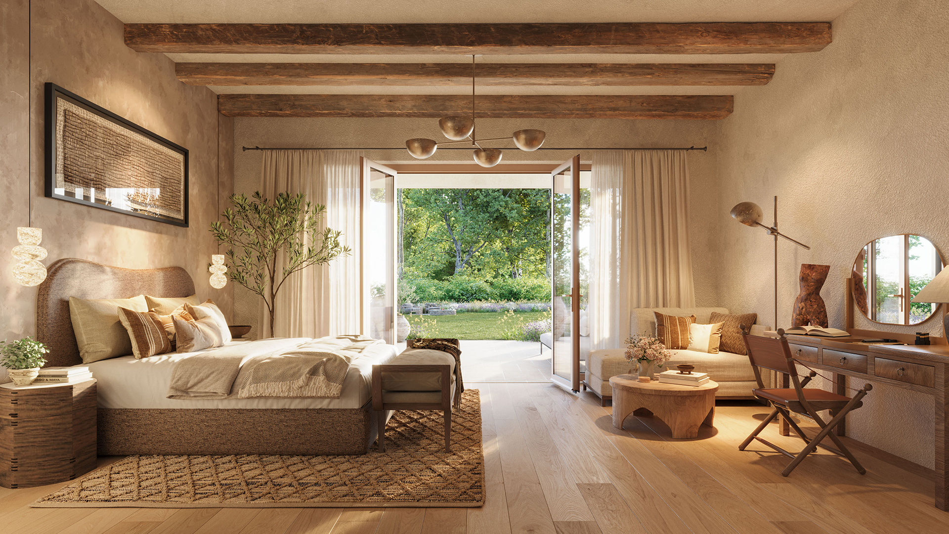 Bedroom | Six Senses Loire Valley Residences | BLINK Design Group