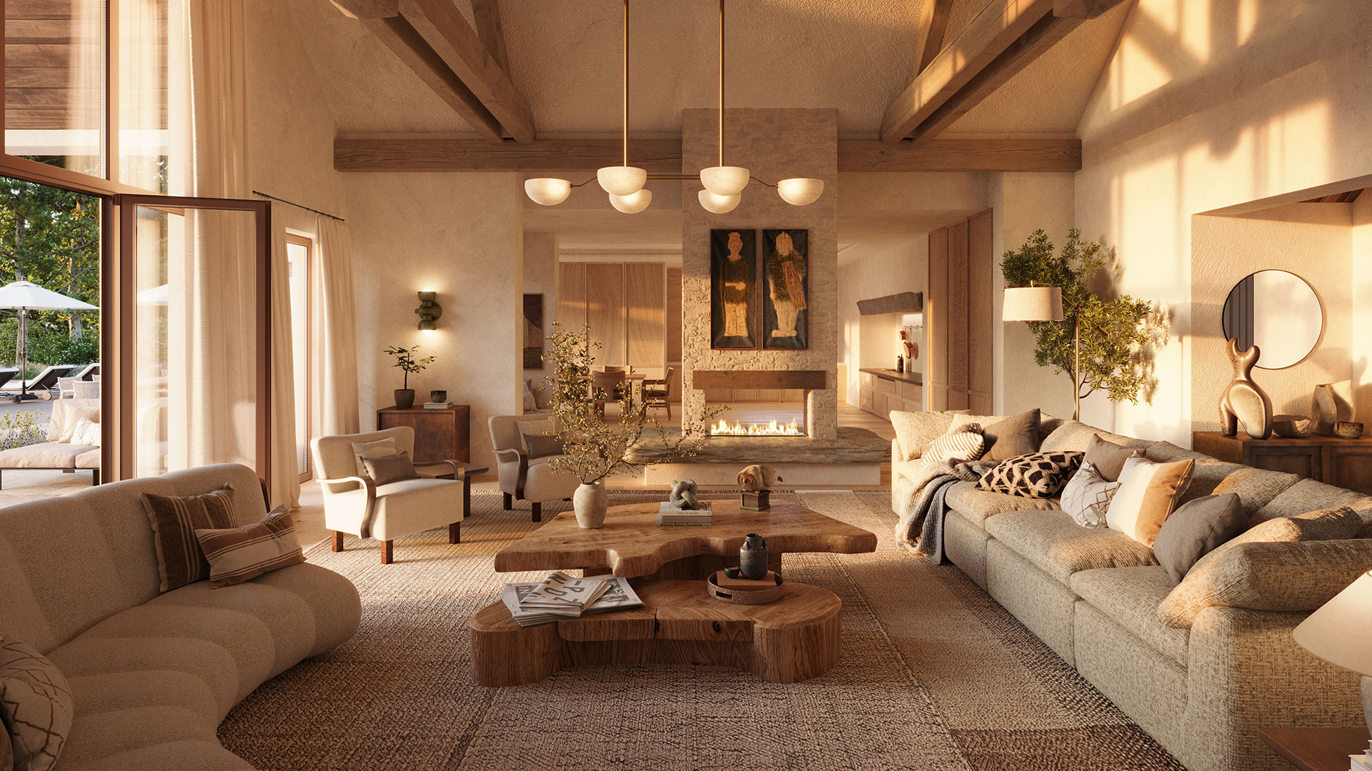 Living Room | Six Senses Loire Valley Residences | BLINK Design Group